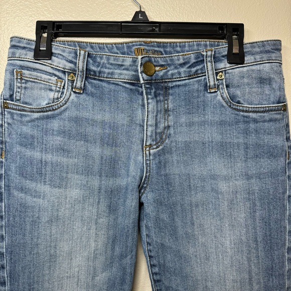 KUT FROM THE KLOTH Cropped Cuffed Straight Leg Non-Distressed Jeans Women Size 6 - Picture 2 of 7